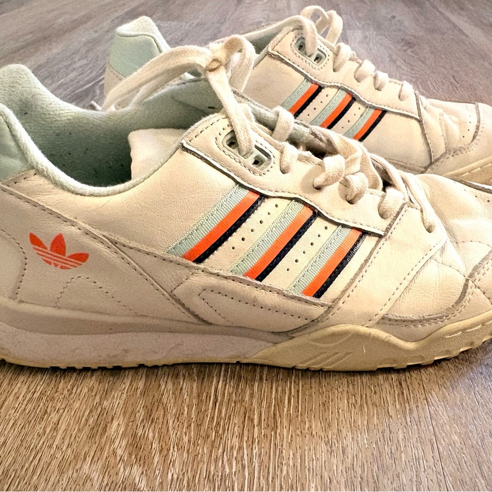 Adidas AR Trainers, Cloud White, Ice Mint, Solar Orange. 8.5 Men’s - Picture 6 of 8